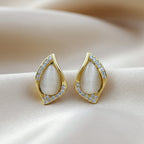 Elegant Teardrop Crystal Stud Earrings GWE -142
