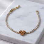 Golden Heart Tennis Bracelet GWB -99