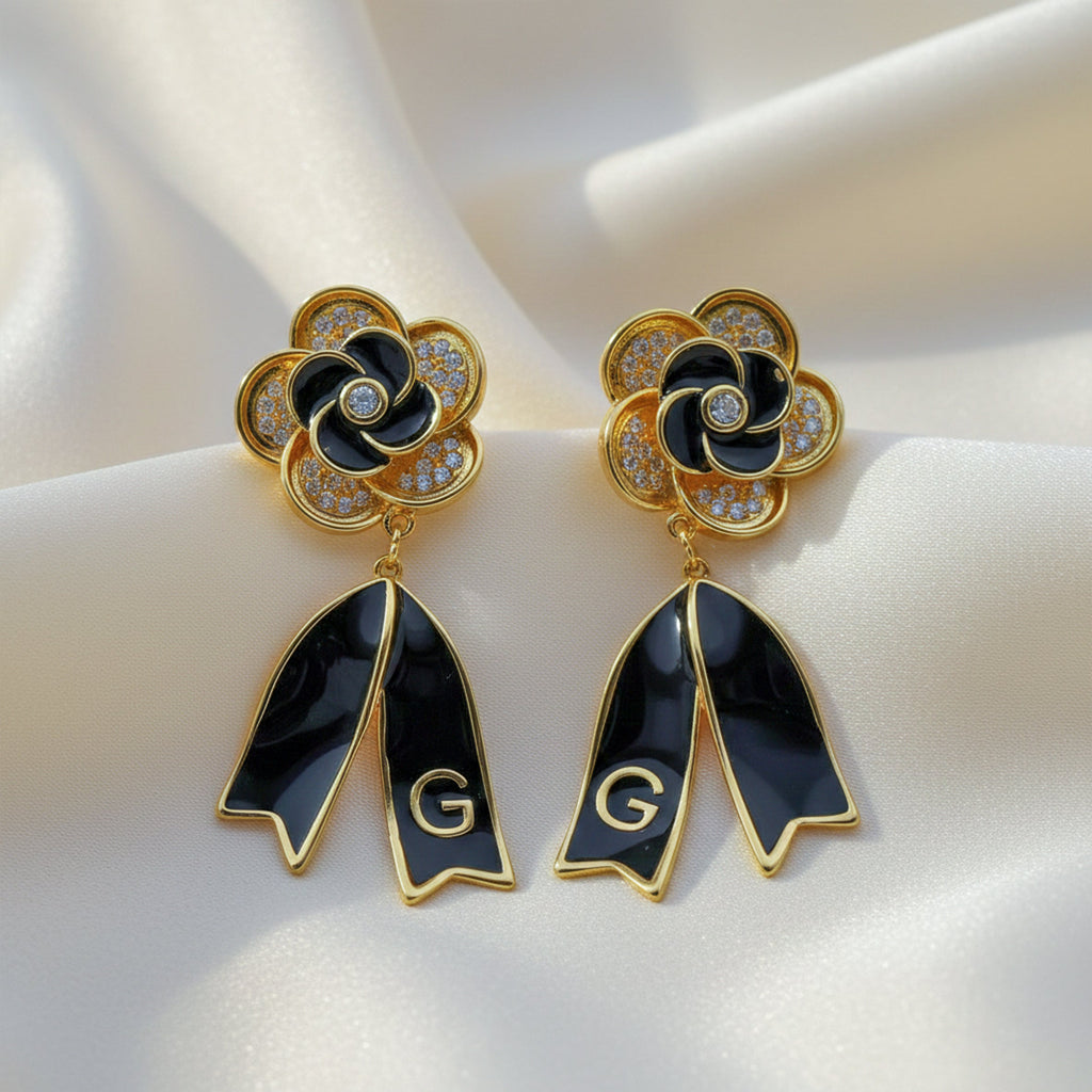 Midnight Bloom Drop Earrings GWE -61