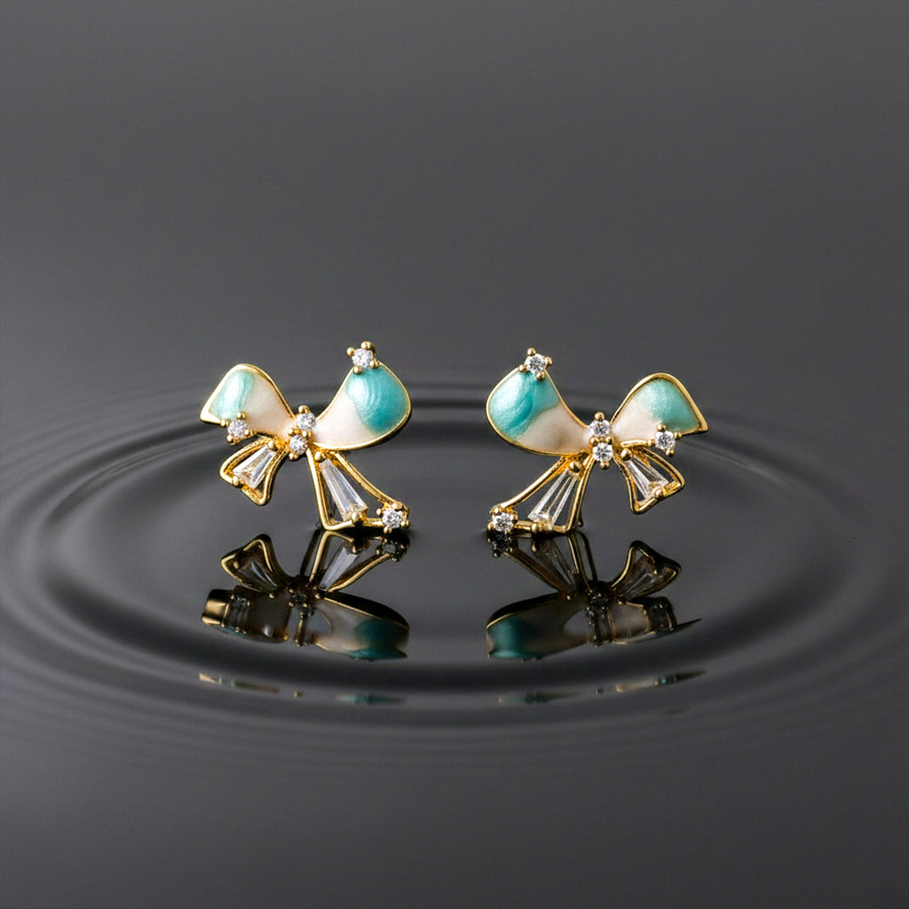Elegant Bow Stud Earrings GWE -137