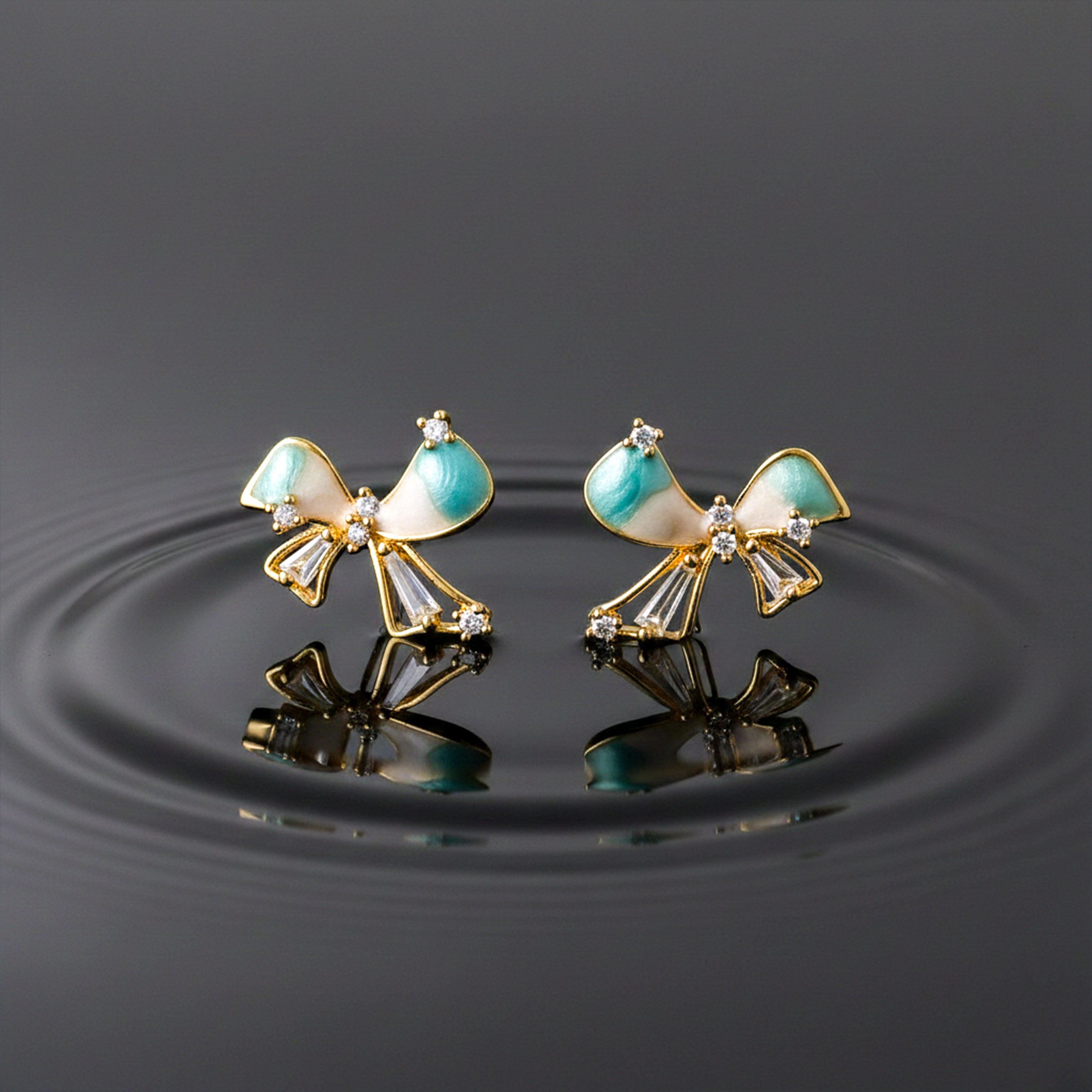 Elegant Bow Stud Earrings GWE -137