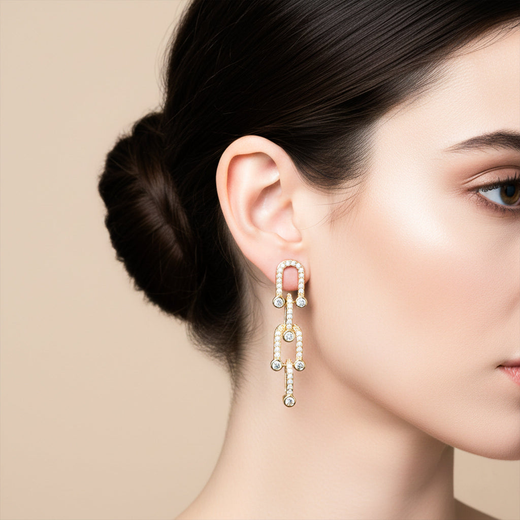 Gold Chain Earrings GWE -125