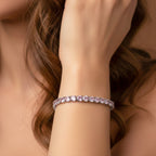 Pink Sapphire Tennis Bracelet GWB -63