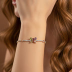 Multicolor Floral Tennis Bracelet GWB -102