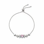 Pink Heart Bow Bracelet GWB -155