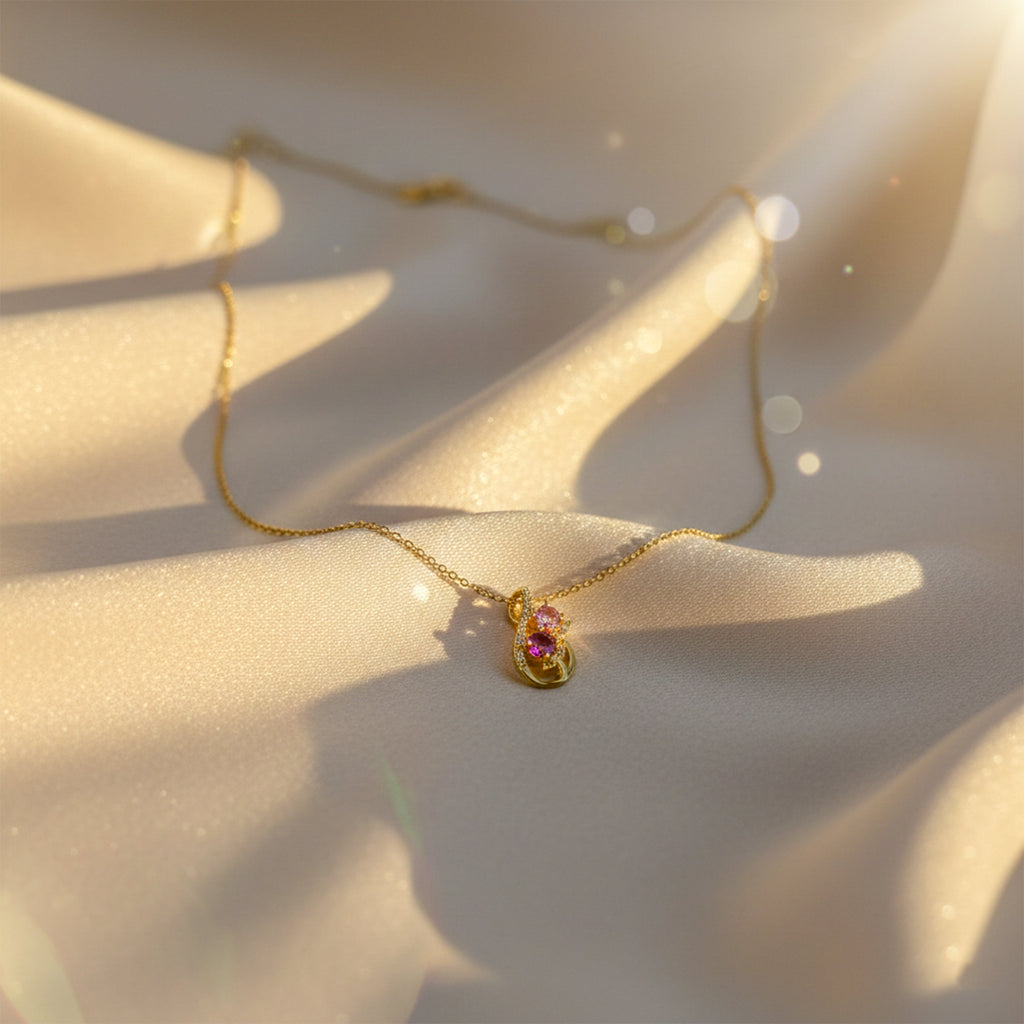 Flower Crystal Pendant Necklace GWN -100