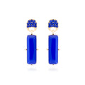 Royal Blue Crystal Earrings GWE -209