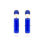 Royal Blue Crystal Earrings GWE -209