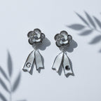 Silver Bloom Drop Earrings GWE -65