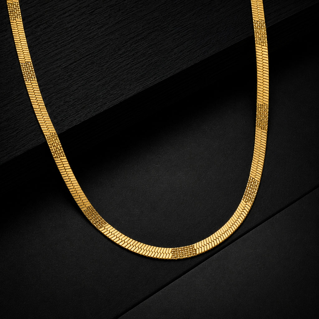 Men’s Gold Tone Herringbone Chain GMC -13