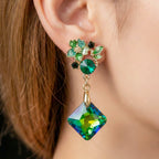 Green Floral Earrings GWE -203