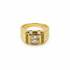Men’s Gold-Tone Clear Stone Ring GMR -23