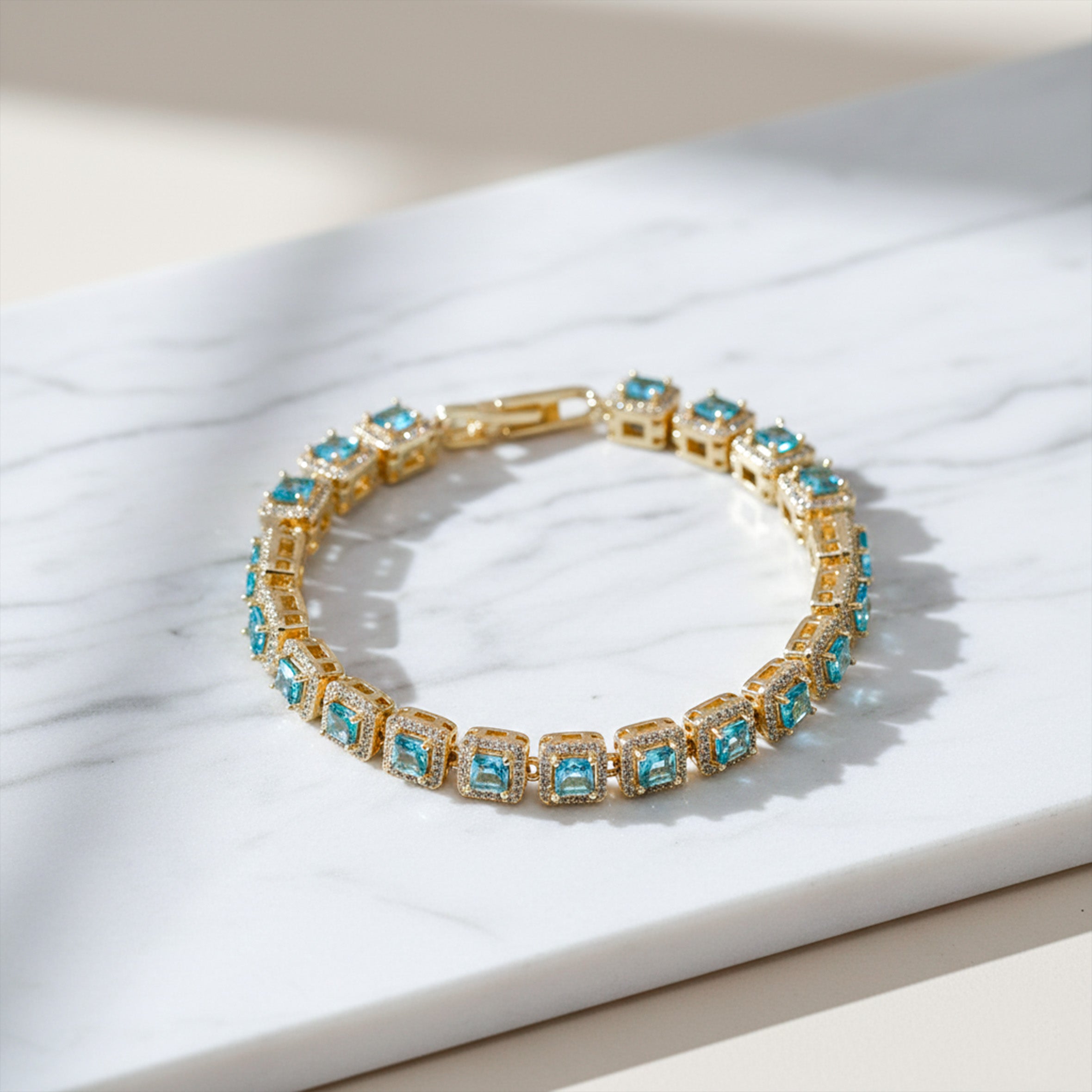 Gold Blue Bracelet GWB -142