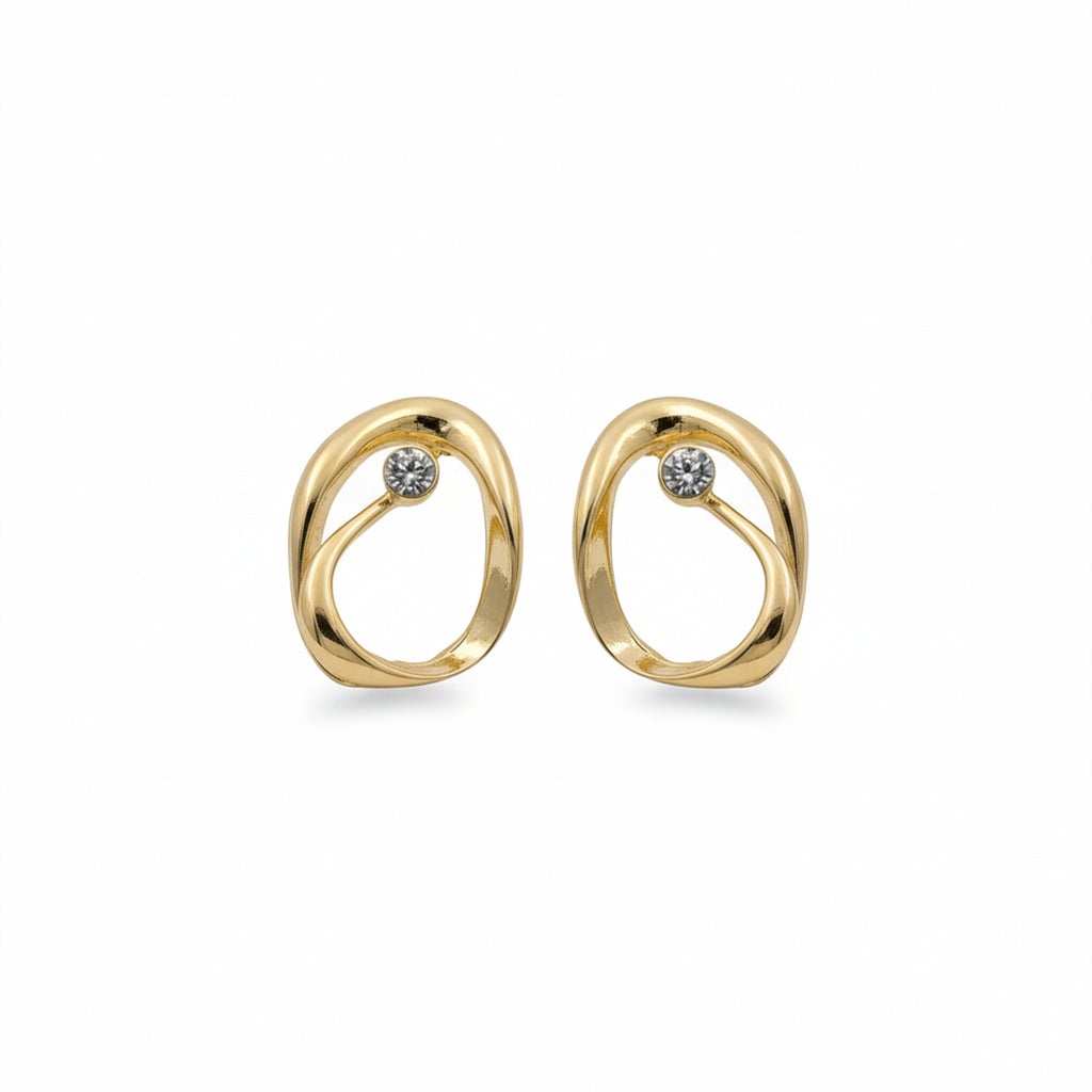 Aurelia Twist Diamond Stud Earrings GWE -51