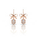 Rose Gold Bow Earrings GWE -120