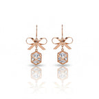 Rose Gold Bow Earrings GWE -120