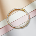 Luxury Gold Baguette Tennis Bracelet GWB -112