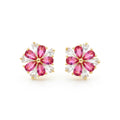 Crystal Flower Stud Earrings GWE -160