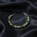 Silver Green Tennis Bracelet GWB -151