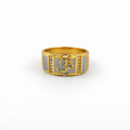 Men’s Om Symbol Gold-Tone Statement Ring GMR -28