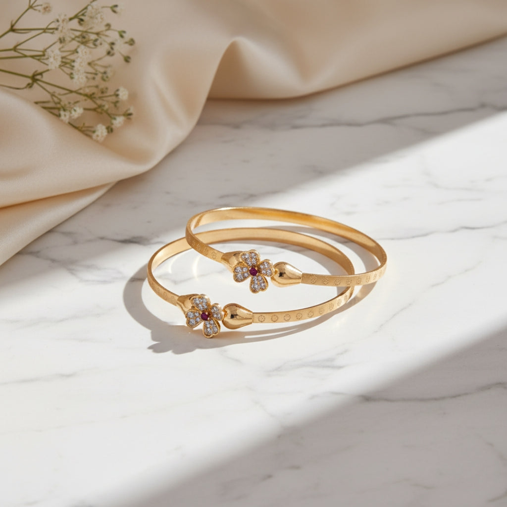 Wibestone Pari Charm Bangles – Delicate Elegance with a Touch of Magic