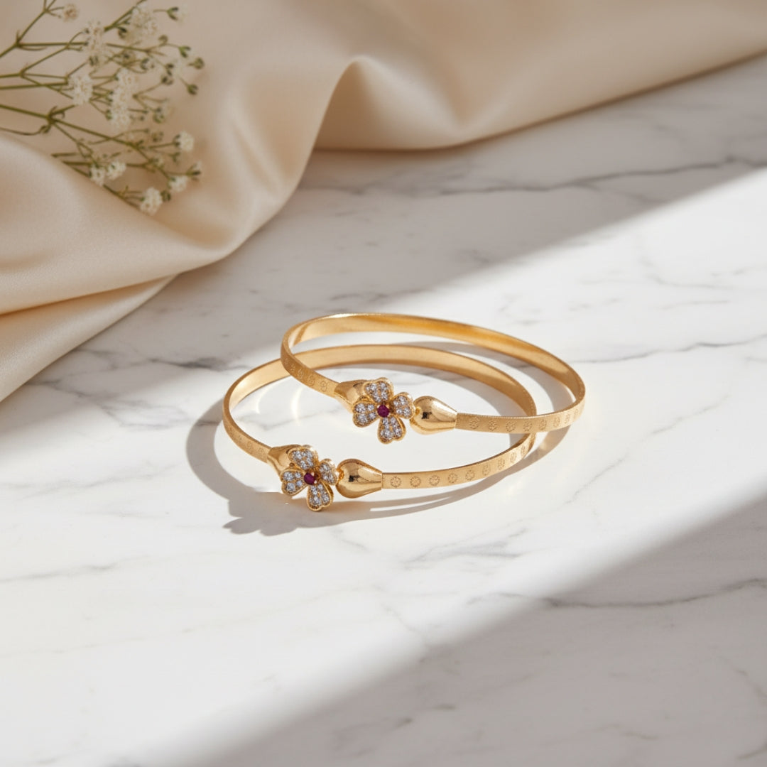 Wibestone Pari Charm Bangles – Delicate Elegance with a Touch of Magic