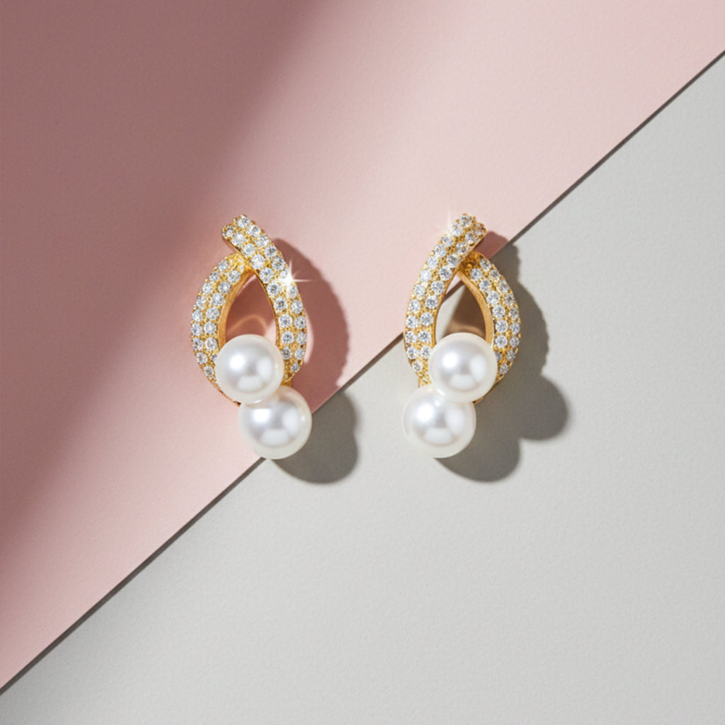 Aarika Pearl Loop Earring GWE -30