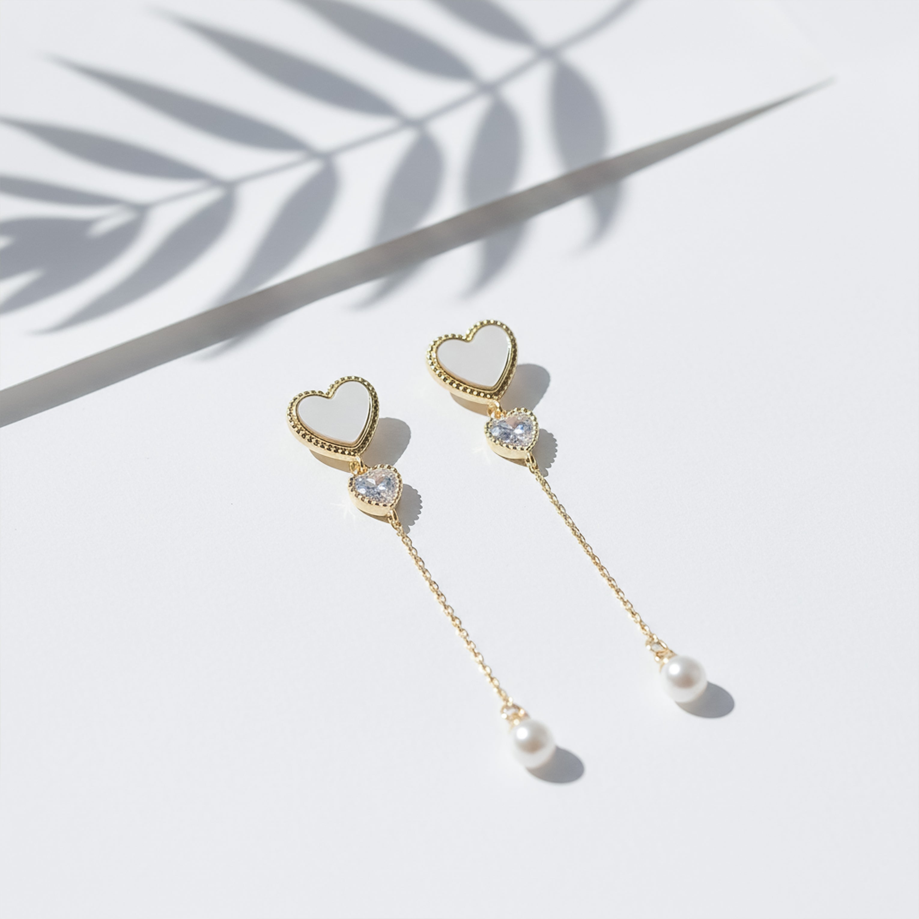 Pearl Chain Drop Earrings GWE -87