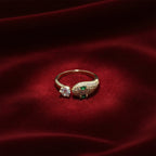 Golden Emerald Snake Open Ring GWR -79