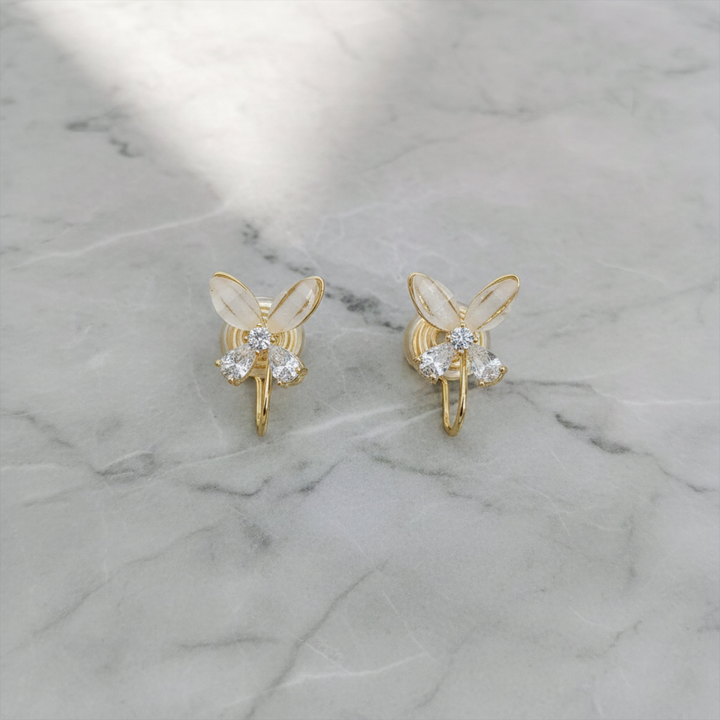Golden Bloom Hoop Stud Earrings GWE -101