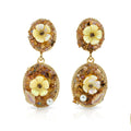 Golden Floral Earrings GWE -246