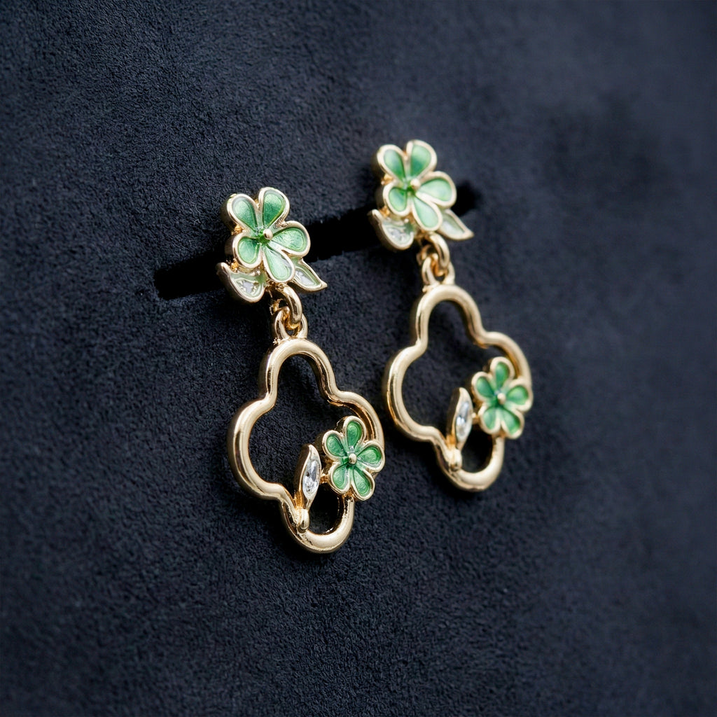 Green Clover Earrings GWE -182