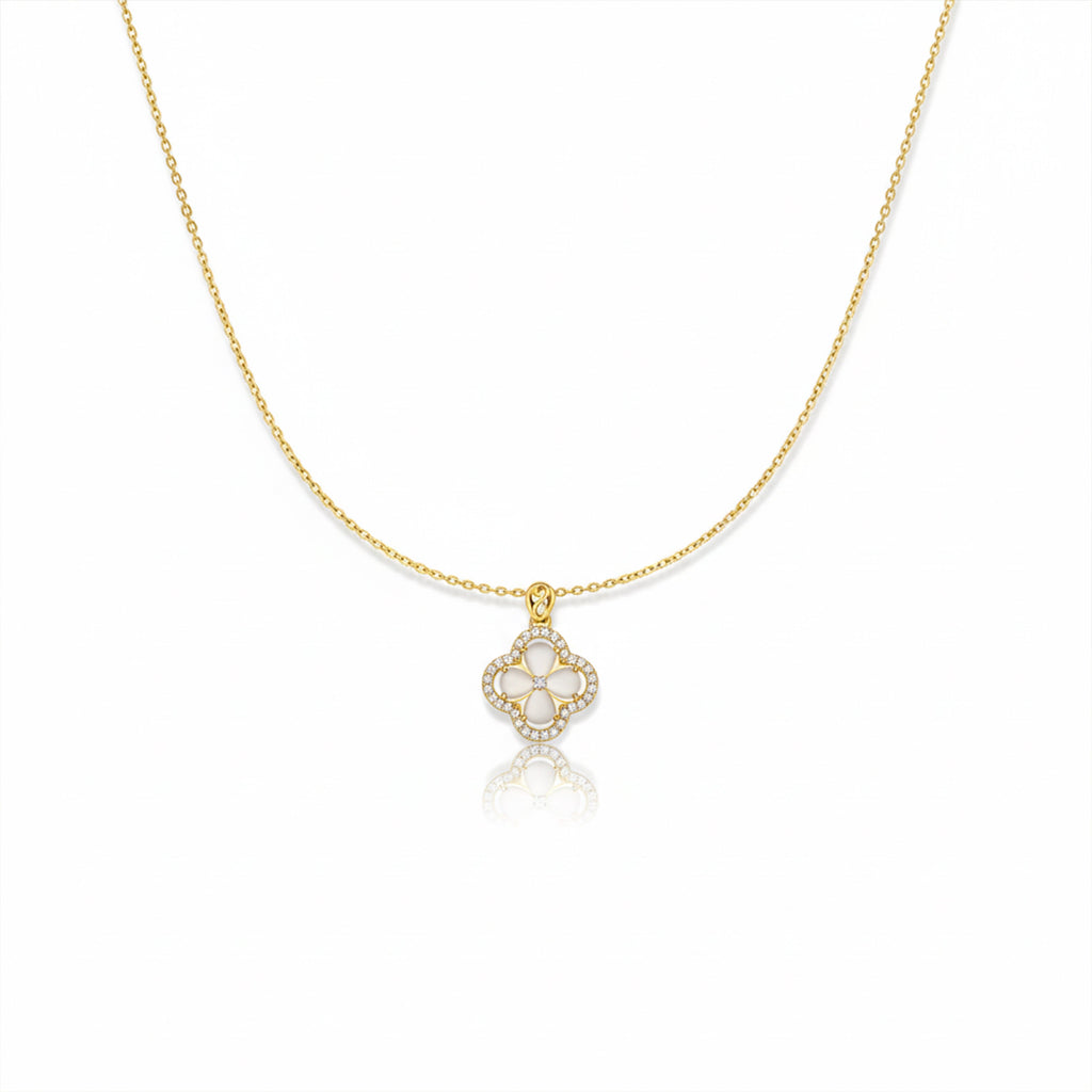 Clover CZ Pendant Necklace GWN -90