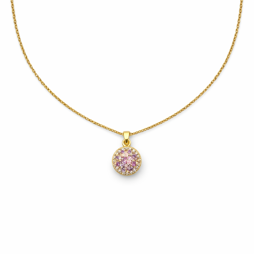 Amethyst-Purple Crystal Women Neckless GWN -89