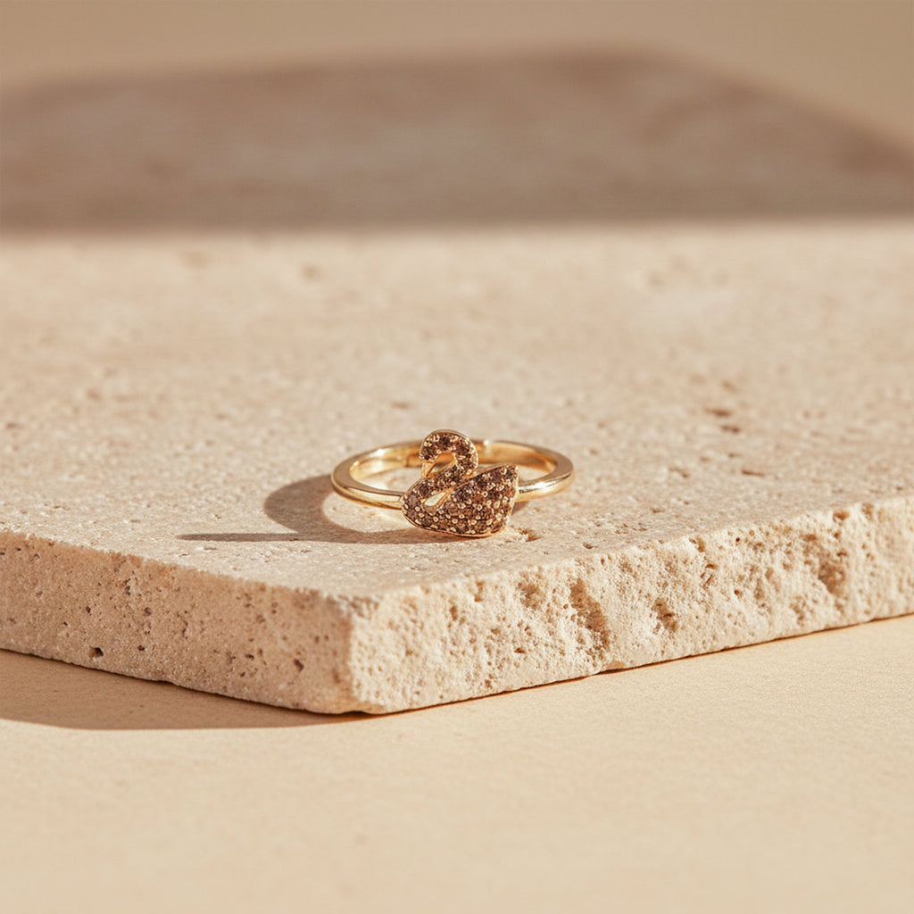 Golden Swan Sparkle Ring GWR -12