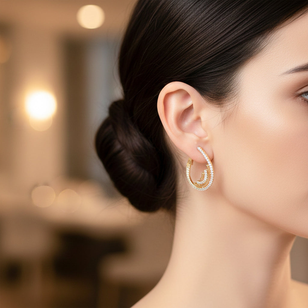 Ruhani Circle Loops Earring GWE -35