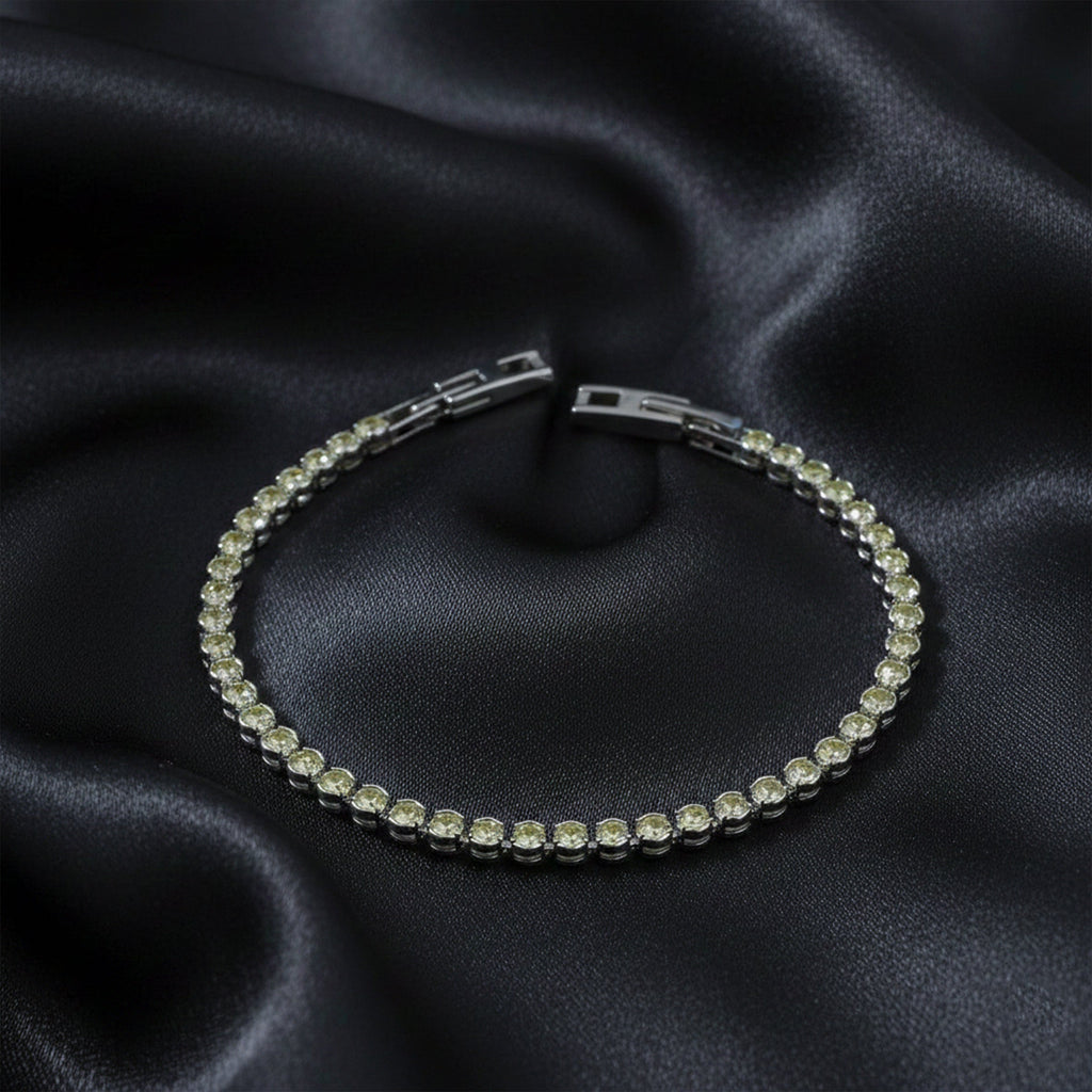 Green Halo Tennis Bracelet GWB -122