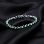 Emerald Alternating Marquise Tennis Bracelet GWB -123