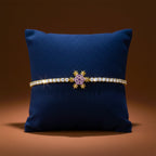Purple Snowflake Adjustable Bracelet GWB -116