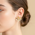 Rainbow Bloom Stud Earrings GWE -154