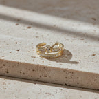 Golden Luxe Knot Band Ring GWR -50