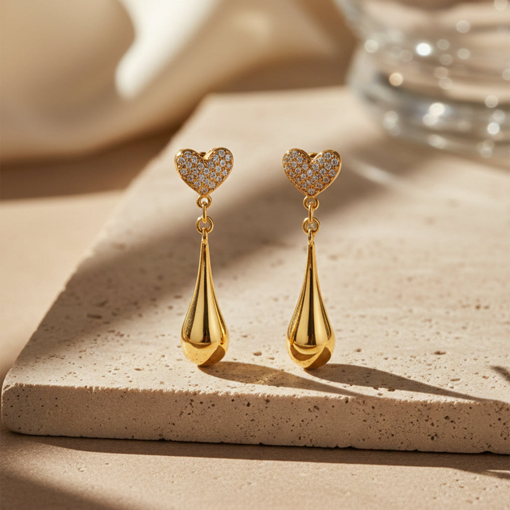 Trishna Heart Drops Earring GWE -21