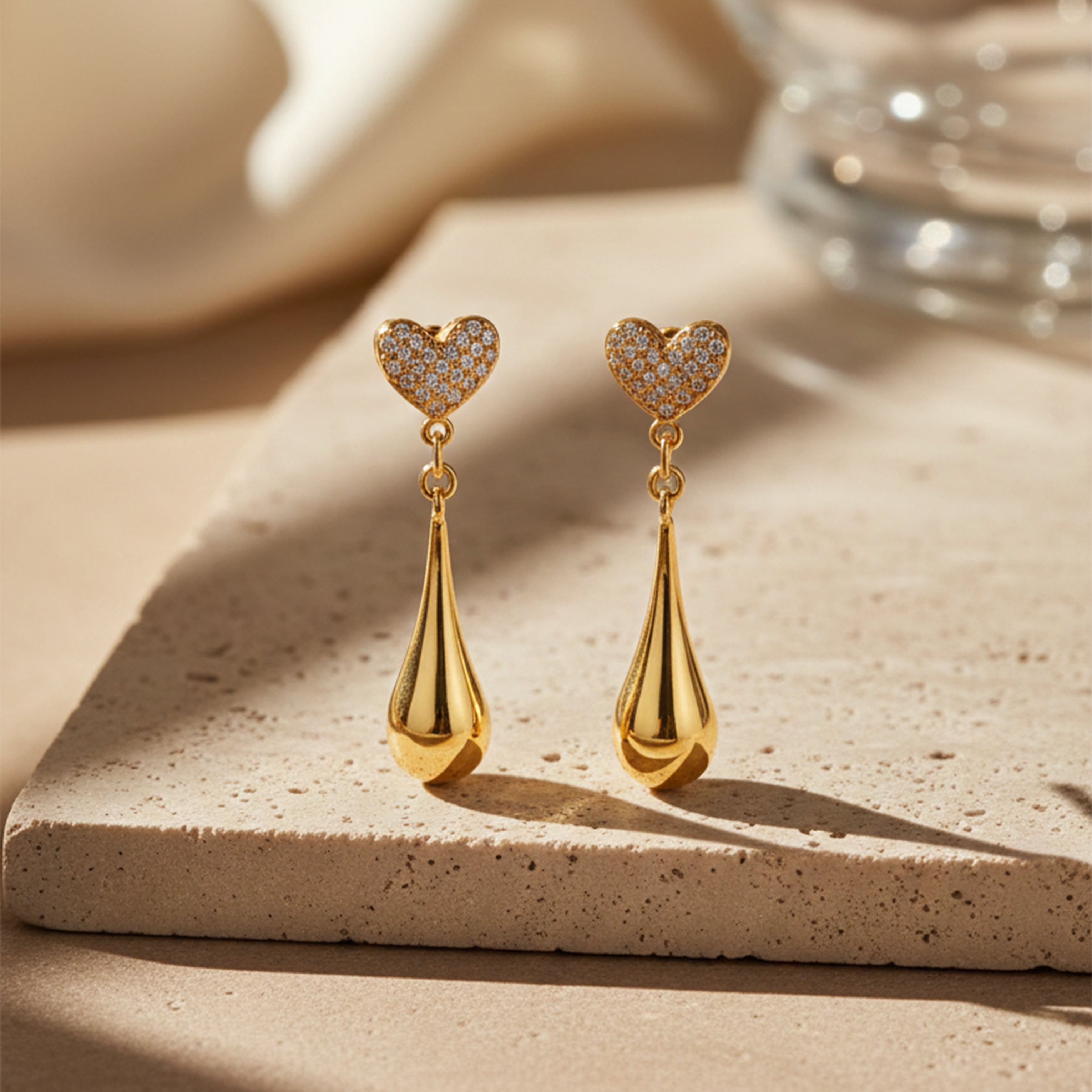 Trishna Heart Drops Earring GWE -21