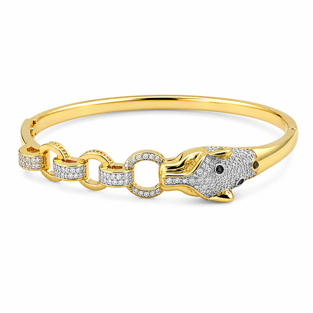 Men’s Gold-Tone Snake Head Kada GMK -5