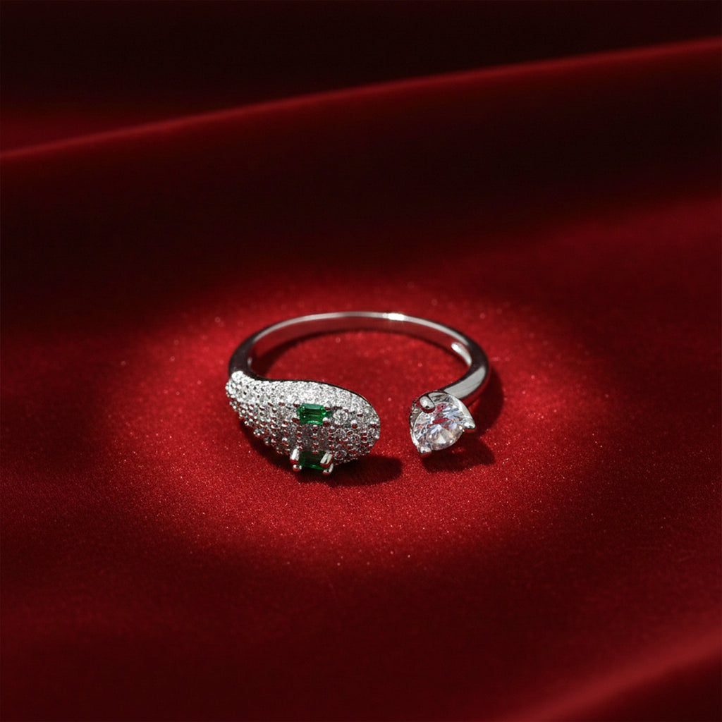 Emerald Spark Snake Ring GWR -78