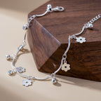 Floral Charm Beaded Anklet GWA -24