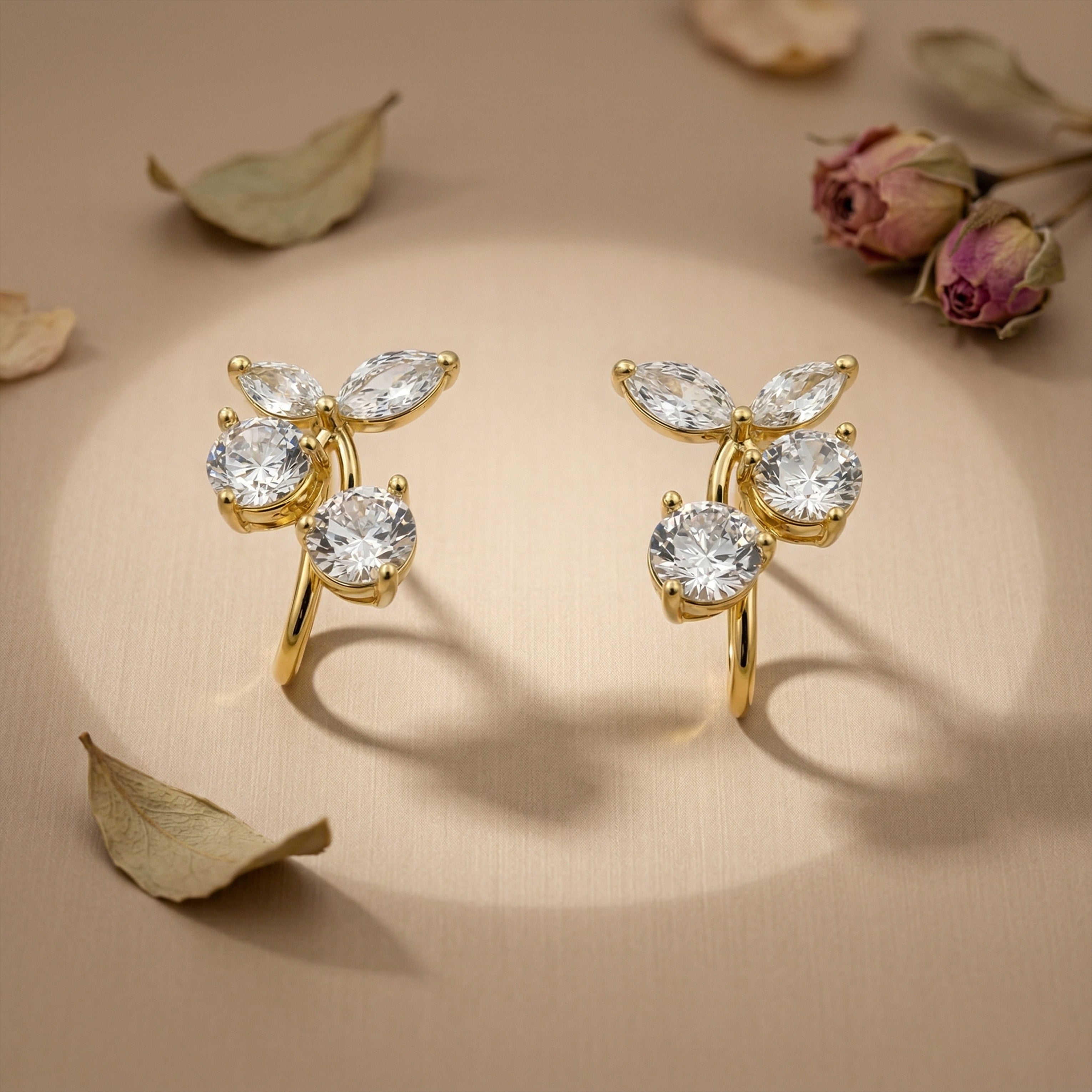 Crystal Butterfly Stud Earrings GWE -115