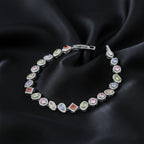 Pastel Multicolor Halo Tennis Bracelet GWB -136