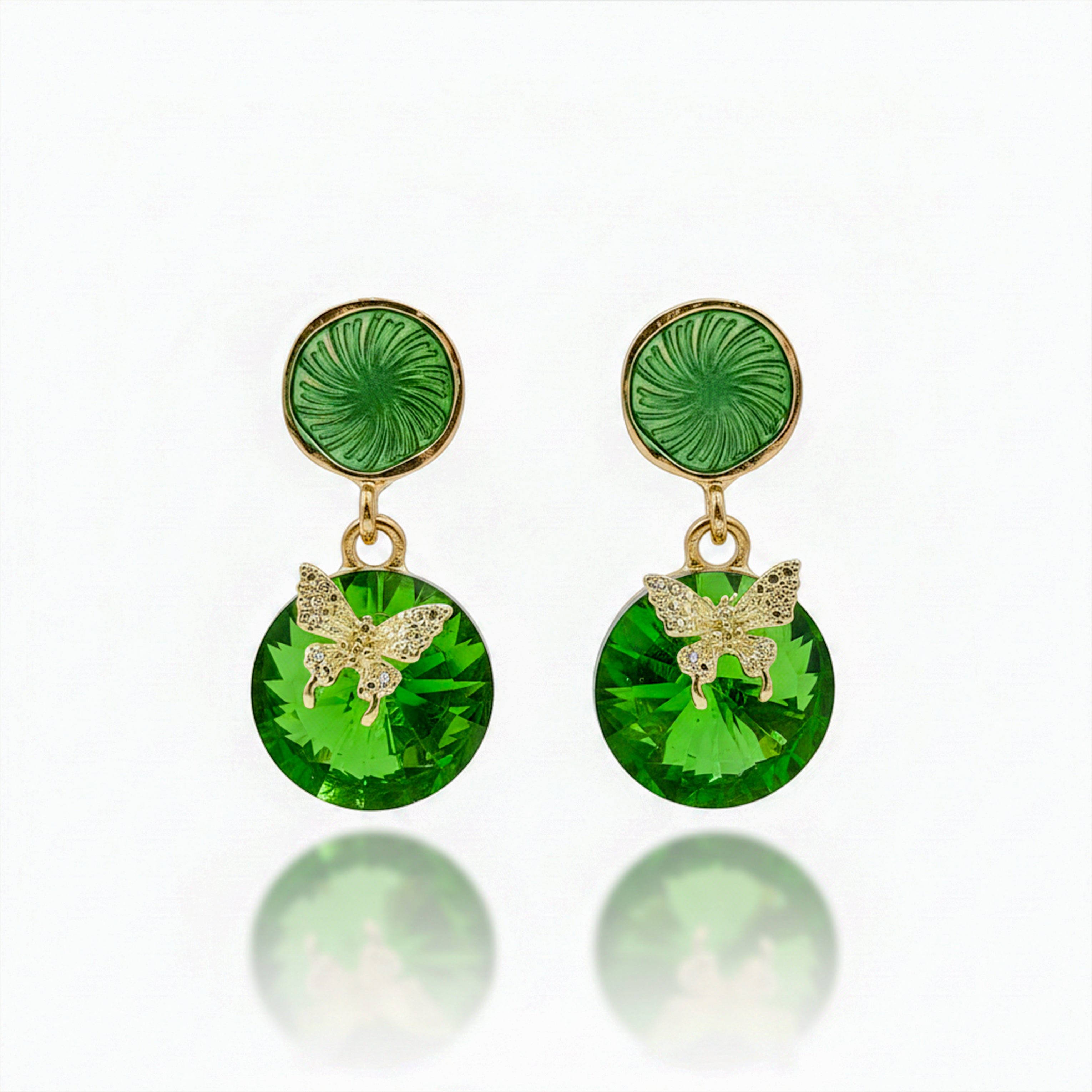 Green Butterfly Earrings GWE -226