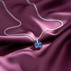 Blue Butterfly Crystal Necklace GWN -162